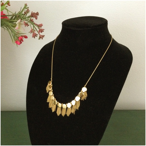 VINCE CAMUTO Gold‑Tone Fringe Statement Necklace – Tribal Core Collection - Picture 6 of 10